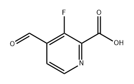 2-Pyridinecarboxylic acid, 3-fluoro-4-formyl- Structure