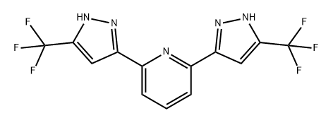 Pyridine, 2,6-bis[5-(trifluoromethyl)-1H-pyrazol-3-yl]- Structure