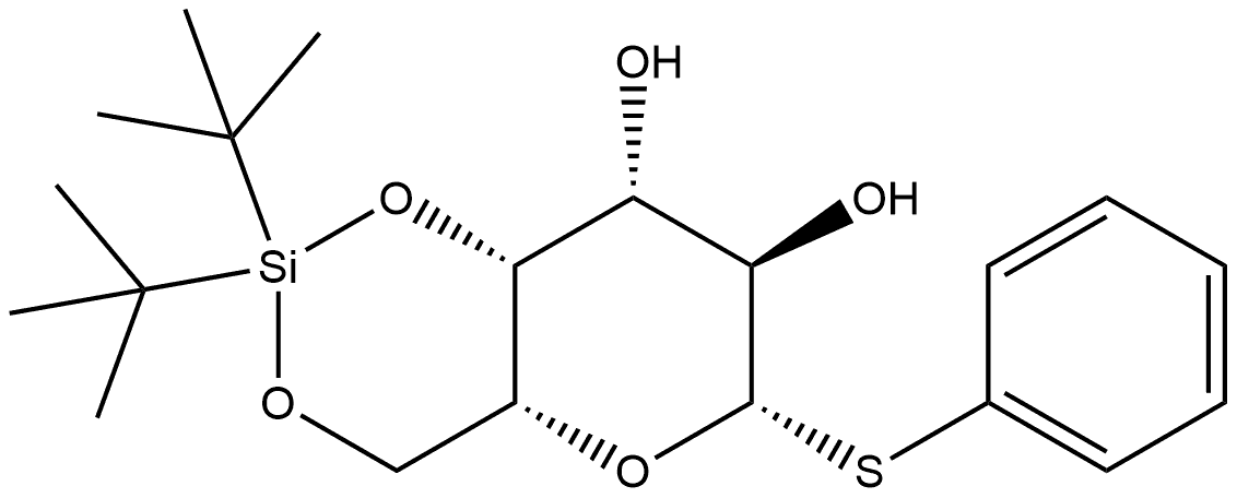 β-D-Galactopyranoside, phenyl 4,6-O-[bis(1,1-dimethylethyl)silylene]-1-thio- 结构式