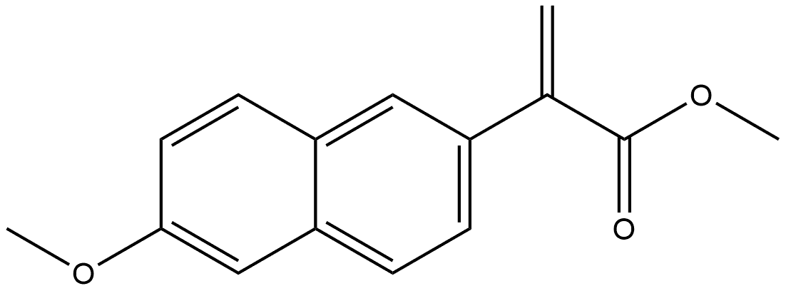 2-Naphthaleneacetic acid, 6-methoxy-α-methylene-, methyl ester Struktur