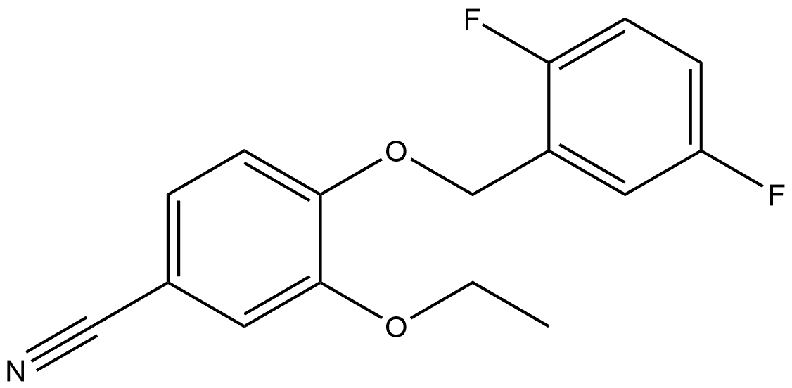 4-[(2,5-Difluorophenyl)methoxy]-3-ethoxybenzonitrile, 1291479-67-8, 结构式