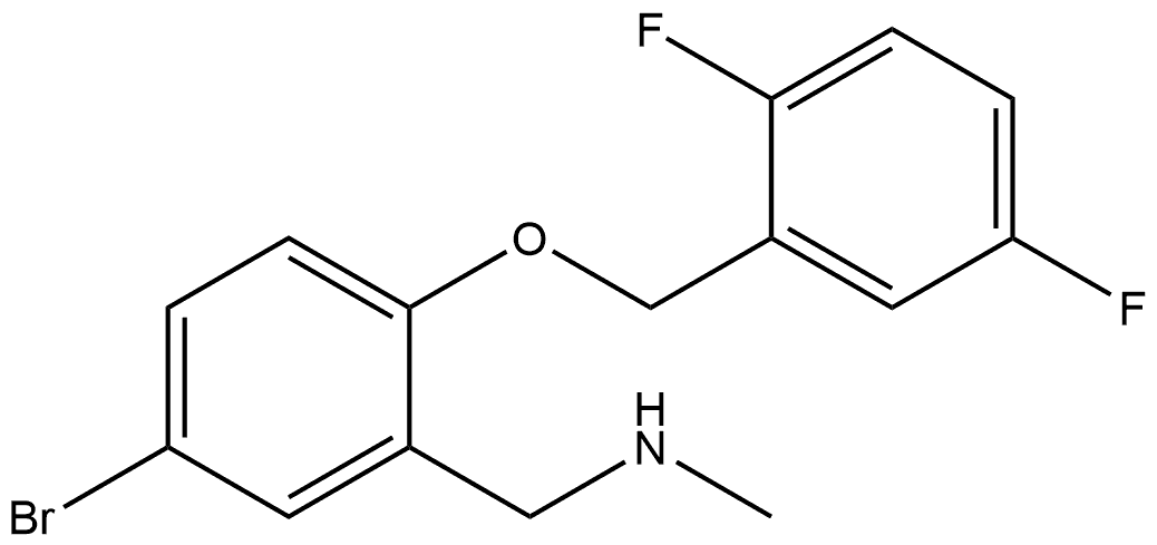 5-Bromo-2-[(2,5-difluorophenyl)methoxy]-N-methylbenzenemethanamine 结构式