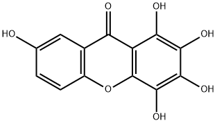 1,2,3,4,7-Pentahydroxy-9H-xanthen-9-one Structure