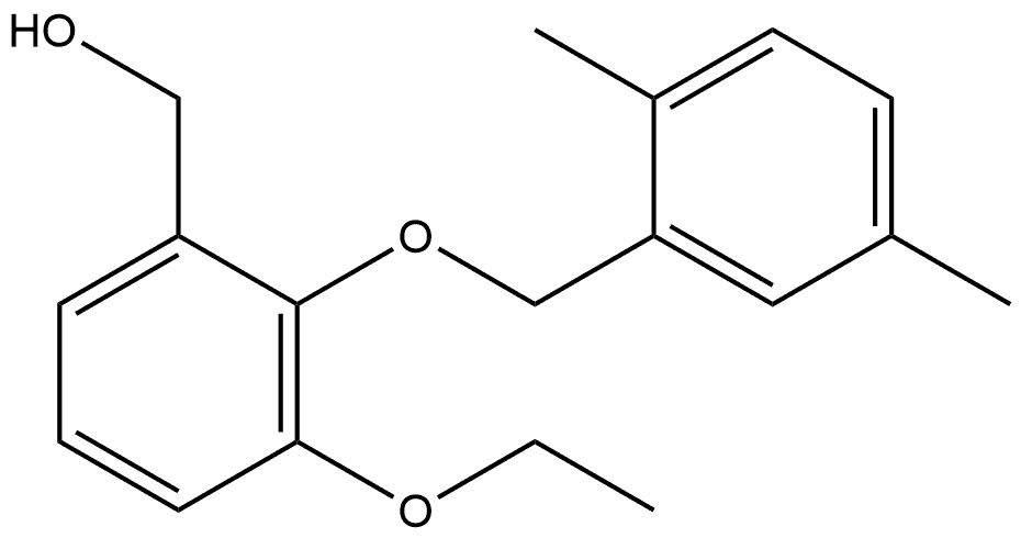 2-[(2,5-Dimethylphenyl)methoxy]-3-ethoxybenzenemethanol Struktur