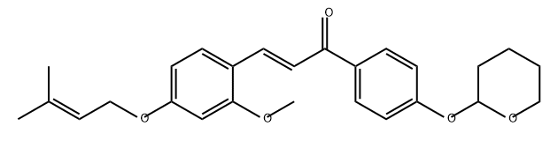 2-Propen-1-one, 3-[2-methoxy-4-[(3-methyl-2-buten-1-yl)oxy]phenyl]-1-[4-[(tetrahydro-2H-pyran-2-yl)oxy]phenyl]-, (2E)-