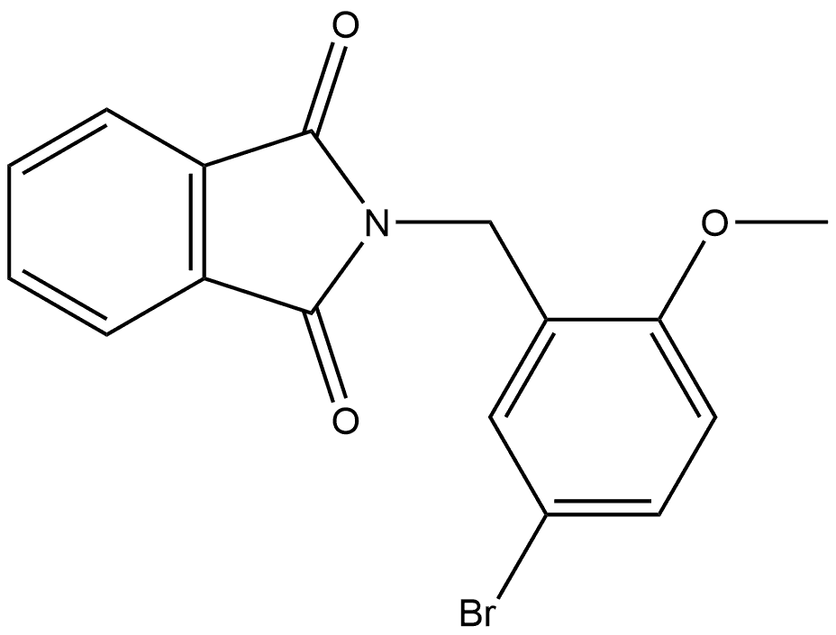2-[(5-Bromo-2-methoxyphenyl)methyl]-1H-isoindole-1,3(2H)-dione 结构式