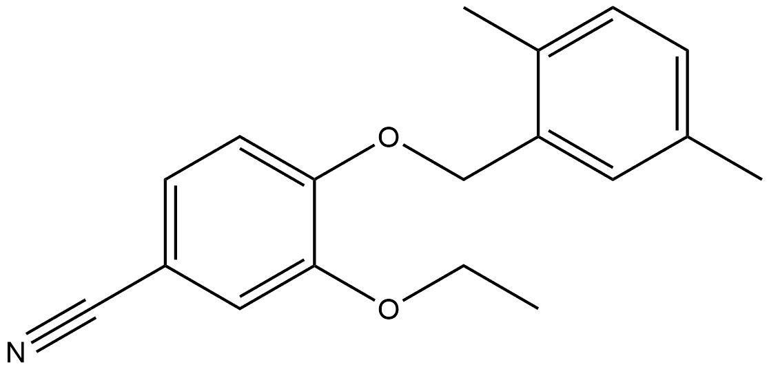 4-[(2,5-Dimethylphenyl)methoxy]-3-ethoxybenzonitrile Struktur