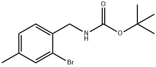 Carbamic acid, N-[(2-bromo-4-methylphenyl)methyl]-, 1,1-dimethylethyl ester 结构式