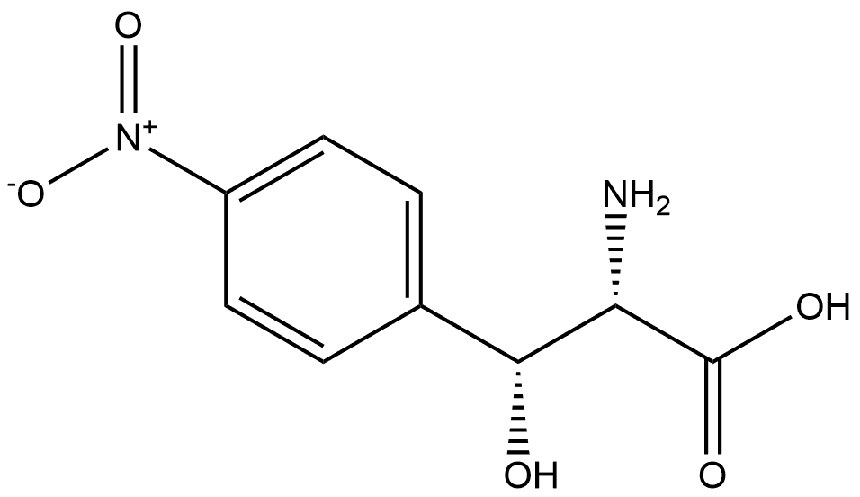 (R)-B-羟基-4-硝基-L-苯丙氨酸 结构式