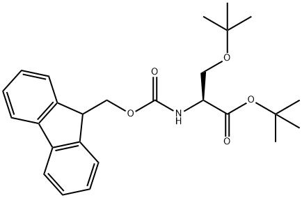 L-Serine, O-(1,1-dimethylethyl)-N-[(9H-fluoren-9-ylmethoxy)carbonyl]-, 1,1-dimethylethyl ester Struktur