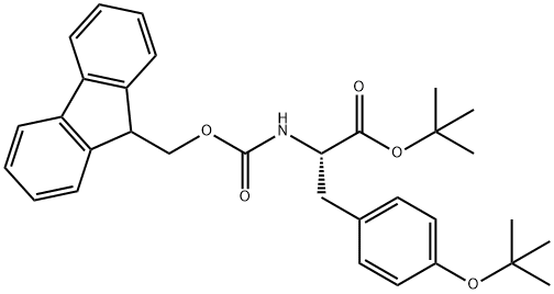L-Tyrosine, O-(1,1-dimethylethyl)-N-[(9H-fluoren-9-ylmethoxy)carbonyl]-, 1,1-dimethylethyl ester Structure