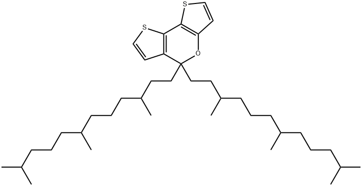 5H-Dithieno[3,2-b:2',3'-d]pyran, 5,5-bis(3,7,11-trimethyldodecyl)-,1295502-67-8,结构式