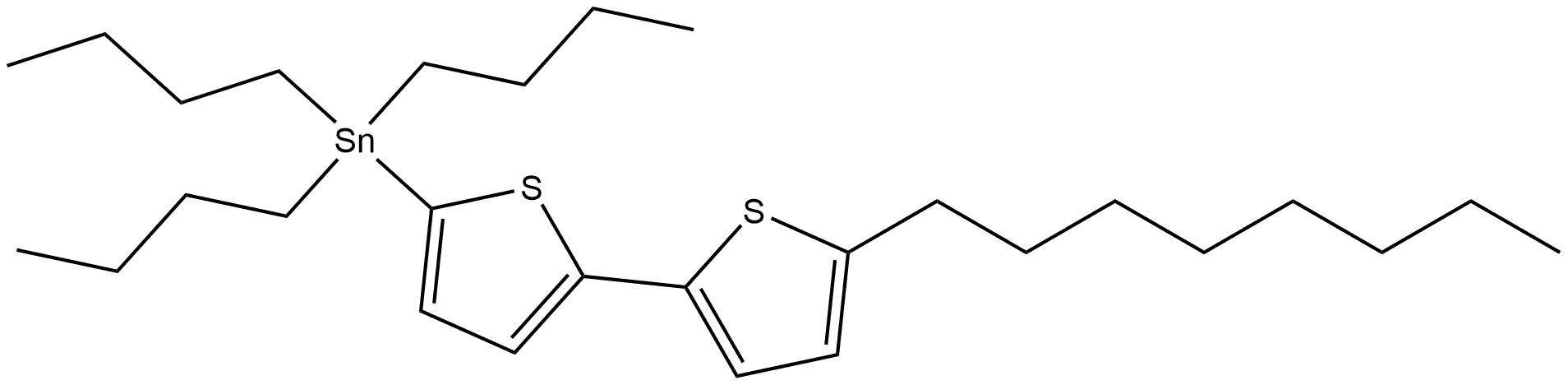 Tributyl(5′-octyl[2,2′-bithiophen]-5-yl)stannane 结构式