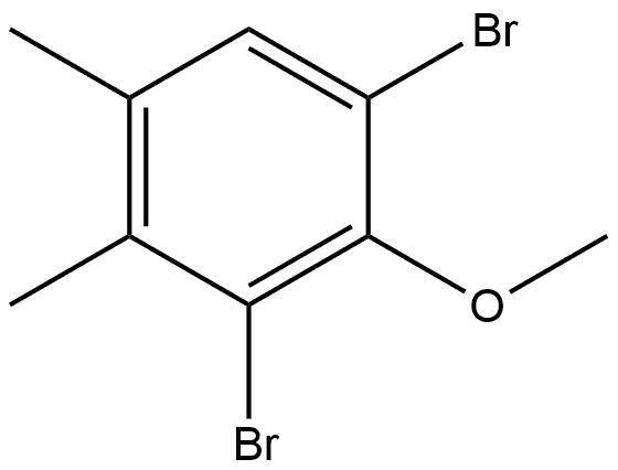 1,3-dibromo-2-methoxy-4,5-dimethylbenzene Struktur