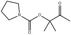 1-Pyrrolidinecarboxylic acid, 1,1-dimethyl-2-oxopropyl ester Structure