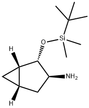Bicyclo[3.1.0]hexan-3-amine, 2-[[(1,1-dimethylethyl)dimethylsilyl]oxy]-, (1S,2S,3S,5S)- Structure