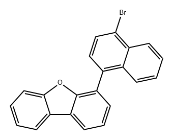 Dibenzofuran, 4-(4-bromo-1-naphthalenyl)- 结构式