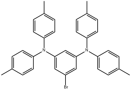 1,3-Benzenediamine, 5-bromo-N1,N1,N3,N3-tetrakis(4-methylphenyl)-,1300028-57-2,结构式