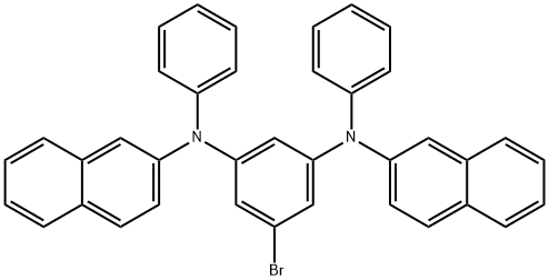 1,3-Benzenediamine, 5-bromo-N1,N3-di-2-naphthalenyl-N1,N3-diphenyl- Struktur
