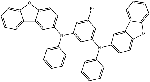 1,3-Benzenediamine, 5-bromo-N1,N3-bis(2-dibenzofuranyl)-N1,N3-diphenyl- 结构式