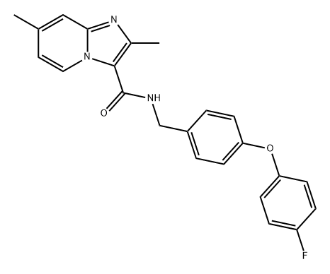 Imidazo[1,2-a]pyridine-3-carboxamide, N-[[4-(4-fluorophenoxy)phenyl]methyl]-2,7-dimethyl-|