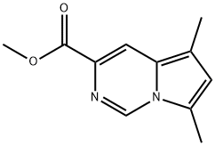 methyl 5,7-dimethylpyrrolo[1,2-c]pyrimidine-3-carboxylate 化学構造式