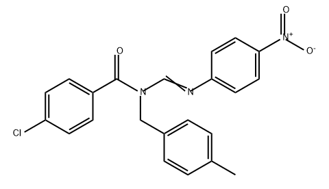 Benzamide, 4-chloro-N-[(4-methylphenyl)methyl]-N-[[(4-nitrophenyl)imino]methyl]-