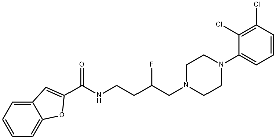 2-Benzofurancarboxamide, N-[4-[4-(2,3-dichlorophenyl)-1-piperazinyl]-3-fluorobutyl]- Structure