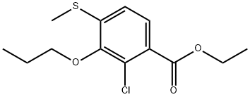 Ethyl 2-chloro-4-(methylthio)-3-propoxybenzoate 结构式