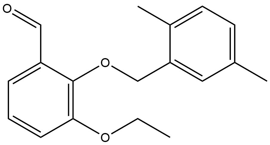 2-[(2,5-Dimethylphenyl)methoxy]-3-ethoxybenzaldehyde 结构式