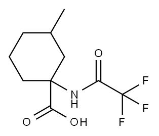Cyclohexanecarboxylic acid, 3-methyl-1-[(2,2,2-trifluoroacetyl)amino]- Structure