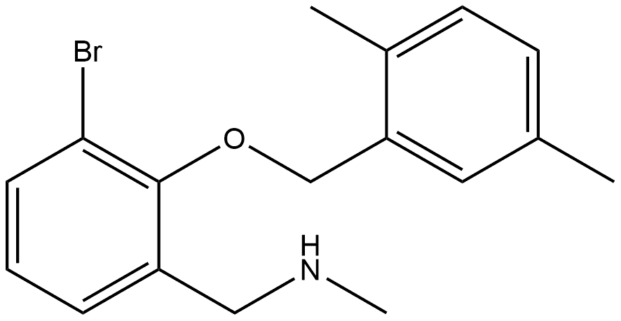 3-Bromo-2-[(2,5-dimethylphenyl)methoxy]-N-methylbenzenemethanamine Structure