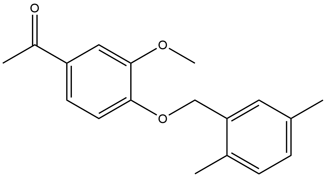 1-[4-[(2,5-Dimethylphenyl)methoxy]-3-methoxyphenyl]ethanone Structure