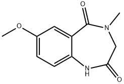1H-1,4-Benzodiazepine-2,5-dione, 3,4-dihydro-7-methoxy-4-methyl- Struktur
