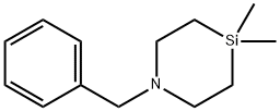 1-Aza-4-silacyclohexane, 4,4-dimethyl-1-(phenylmethyl)- Struktur