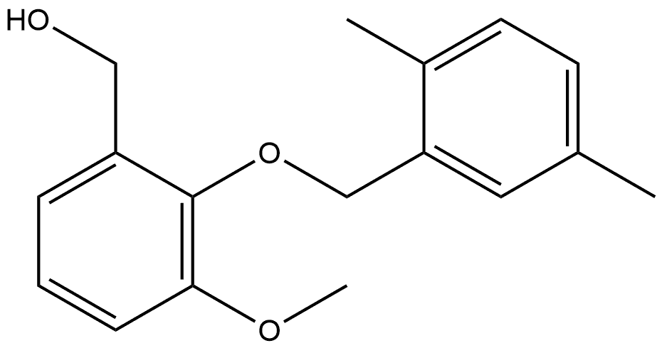 2-[(2,5-Dimethylphenyl)methoxy]-3-methoxybenzenemethanol 结构式