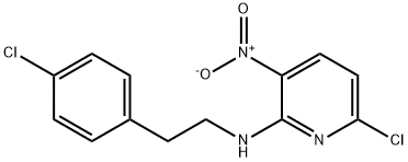 6-chloro-N-[2-(4-chlorophenyl)ethyl]-3-nitropyridin-2-amine 结构式