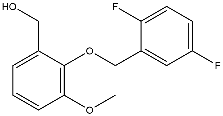 2-[(2,5-Difluorophenyl)methoxy]-3-methoxybenzenemethanol Struktur