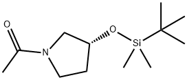 Pyrrolidine, 1-acetyl-3-[[(1,1-dimethylethyl)dimethylsilyl]oxy]-, (R)- (9CI)