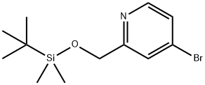 4-Bromo-2-{[(tert-butyldimethylsilyl)oxy]methyl}pyridine Struktur