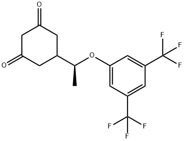 1,3-Cyclohexanedione, 5-[(1S)-1-[3,5-bis(trifluoromethyl)phenoxy]ethyl]- Structure