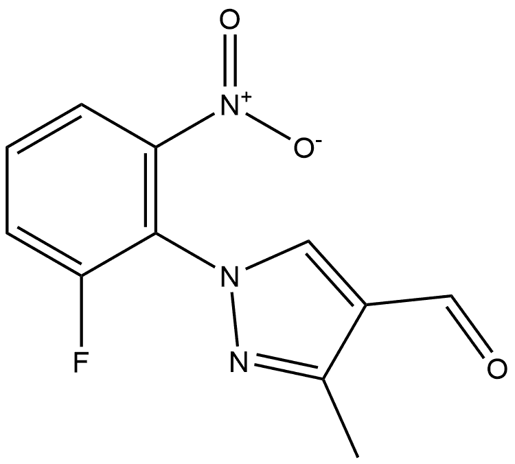 1-(2-fluoro-6-nitro-phenyl)-3-methyl-1h-pyrazole-4-carbaldehyde,1307314-08-4,结构式