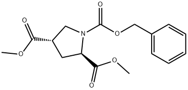 1,2,4-Pyrrolidinetricarboxylic acid, 2,4-dimethyl 1-(phenylmethyl) ester, (2R-trans)- (9CI),130830-71-6,结构式
