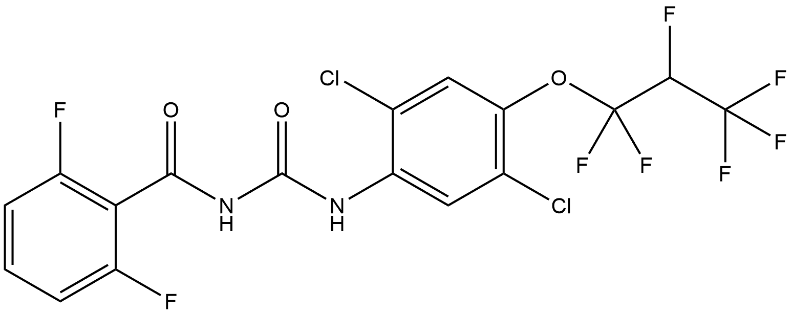 Benzamide, N-[[[2,5-dichloro-4-(1,1,2,3,3,3-hexafluoropropoxy)phenyl]amino]carbonyl]-2,6-difluoro-, (+)- Struktur