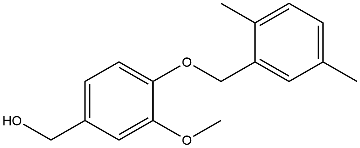 4-[(2,5-Dimethylphenyl)methoxy]-3-methoxybenzenemethanol 结构式