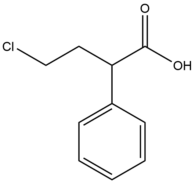 Benzeneacetic acid, α-(2-chloroethyl)- Structure