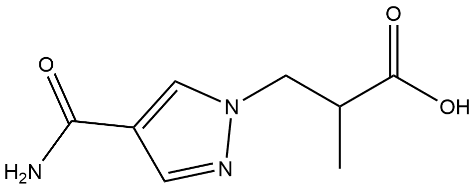 3-[4-(aminocarbonyl)-1H-pyrazol-1-yl]-2-methylpropanoic acid Structure