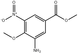 3-氨基-4-甲氧基-5-硝基苯甲酸甲酯,1310237-02-5,结构式