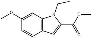 6-甲氧基-1-乙基-1H-吲哚-2-羧酸甲酯,1310352-63-6,结构式