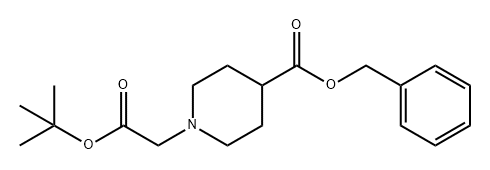 1-Piperidineacetic acid, 4-[(phenylmethoxy)carbonyl]-, 1,1-dimethylethyl ester Struktur